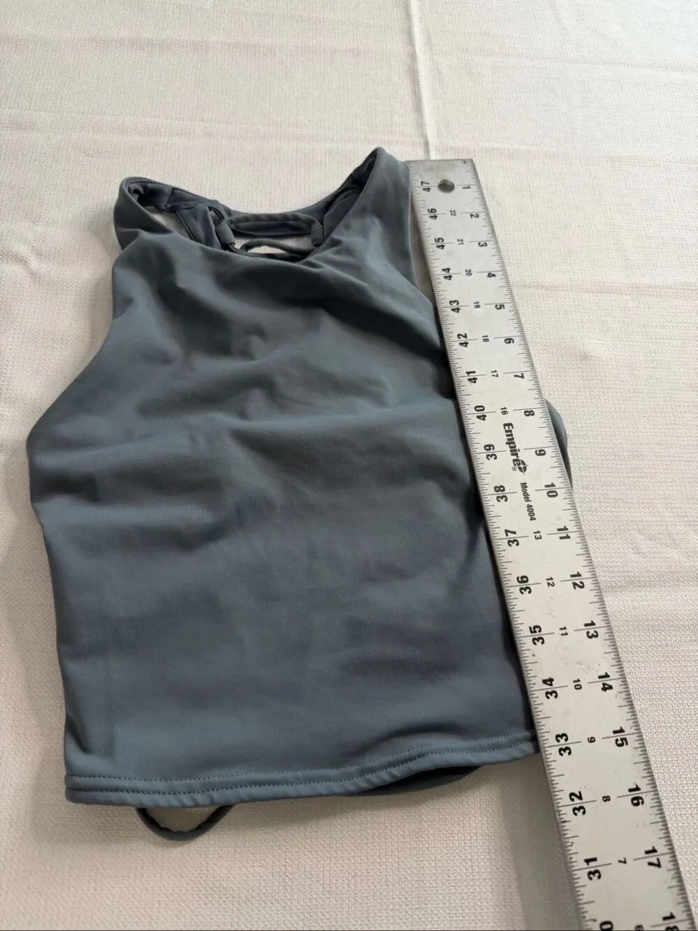 Alo Yoga Movement Sports Bra Crop Top Lace Up Corset Grey Size XS